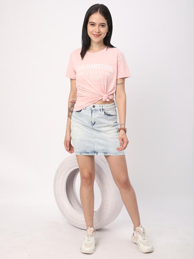 Printed Women Round Neck T-Shirt image number 1