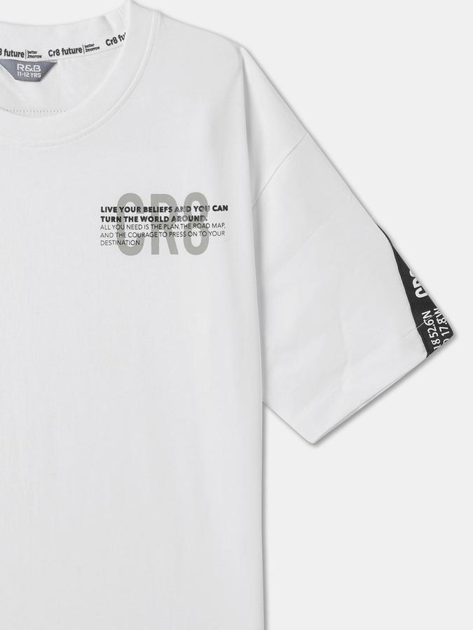 Boys Typographic Print Crew-Neck T-Shirt image number 2