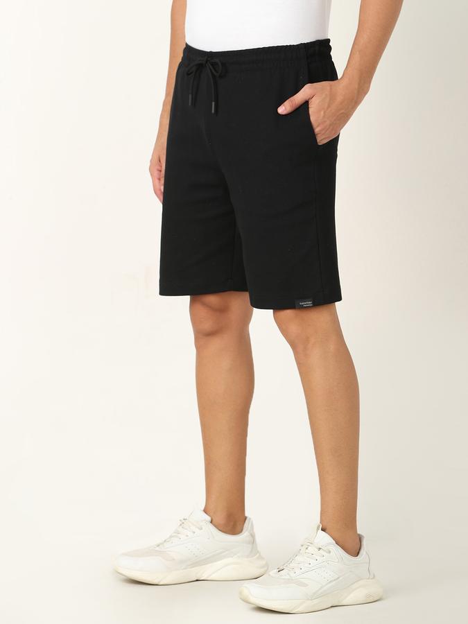 Men Regular Fit Knit Shorts with Insert Pockets  image number 1