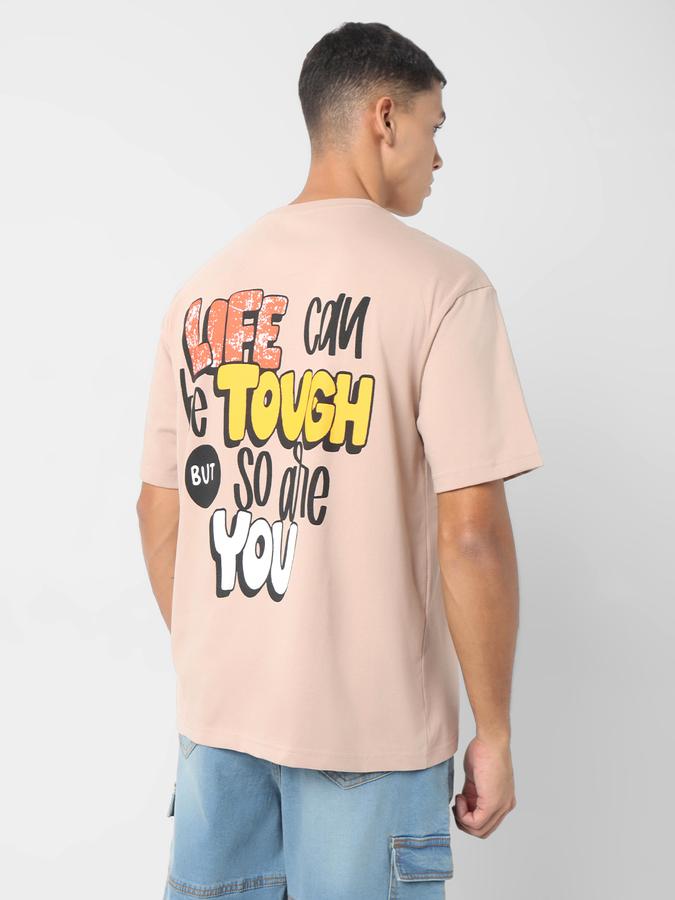 Men Typographic Print Oversized Fit T-Shirt image number 3