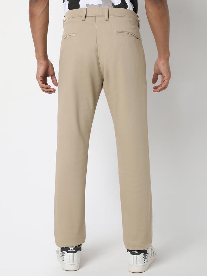 Men Solid  Casual Trouser image number 3