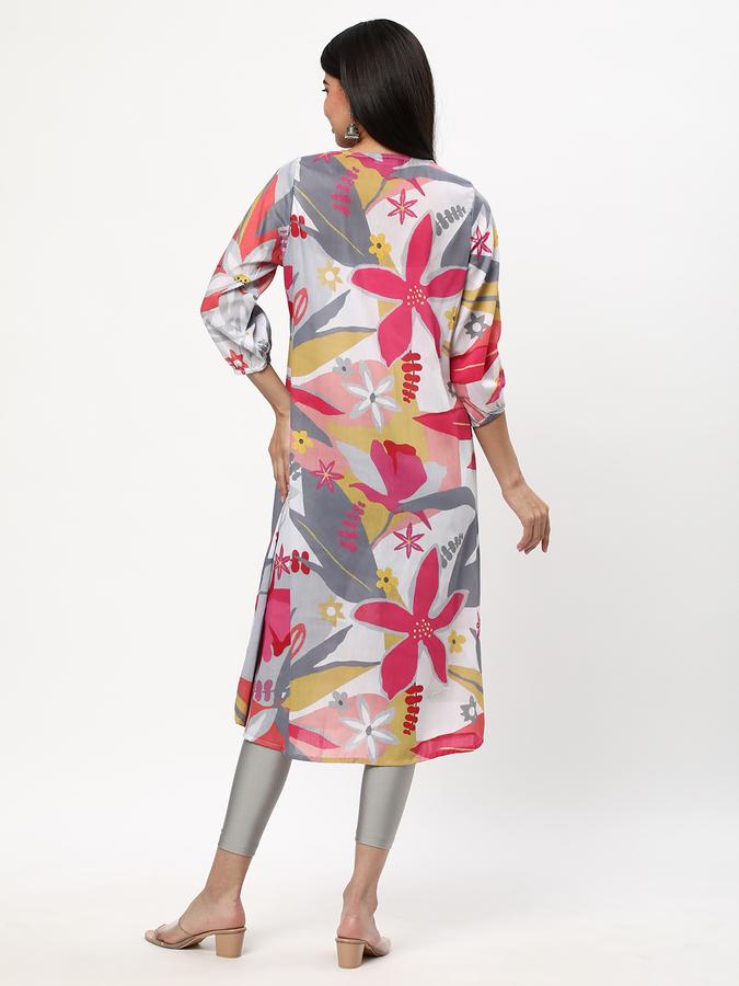 Women Floral Print Straight Kurta image number 2