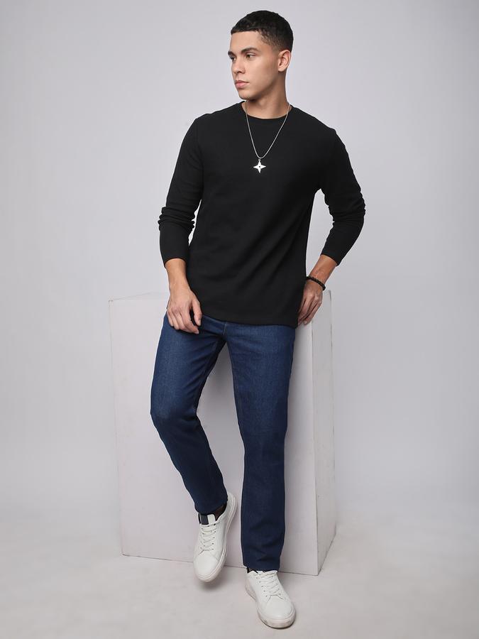 Solid Men Round Neck T-Shirt  image number 1