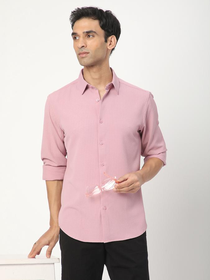 Men Self Design Casual Shirt