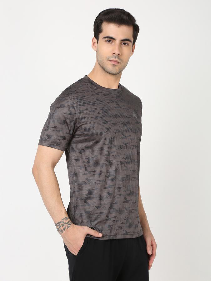 Men Geometric Print Regular Fit Crew-Neck T-Shirt image number 2