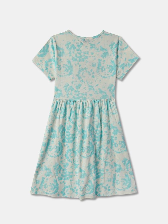 Tie & Dye Cotton Fit & Flare Dress image number 1