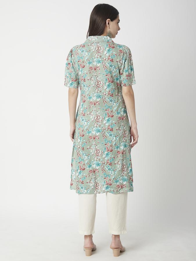 Women Floral Print A-line Kurta  image number 2