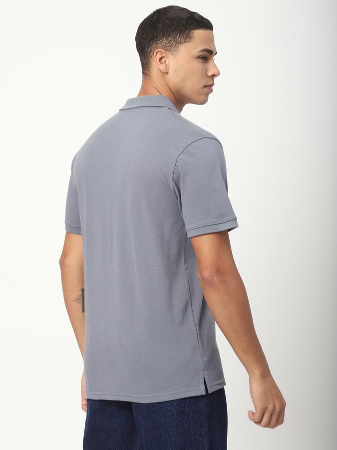 Solid Men Polo Neck T-Shirt image number 2