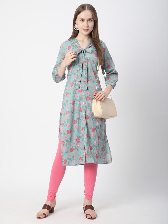 Women Printed Straight Kurta  image number 1