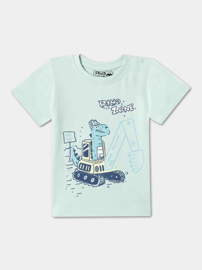 Baby Boys Printed Pure Cotton Regular T Shirt 