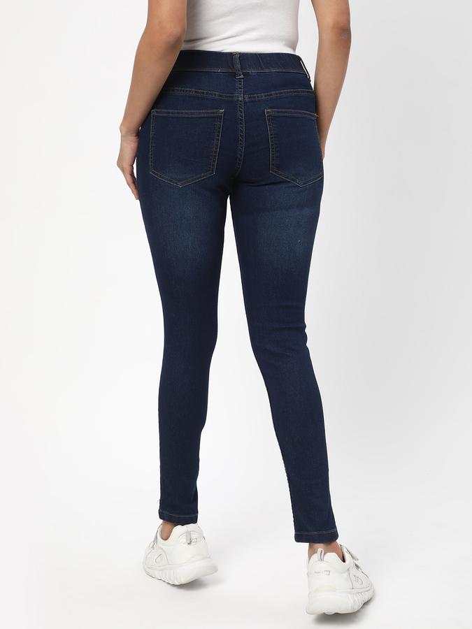 Women Mid-Wash Skinny Fit Jeggings  image number 2