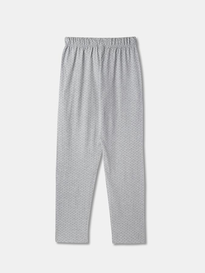 Men Micro Print Straight Track Pants image number 1