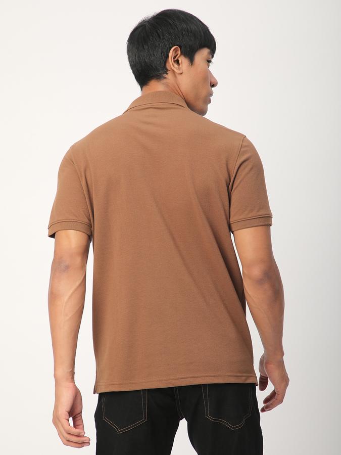 Solid Men Polo Neck T-Shirt image number 2