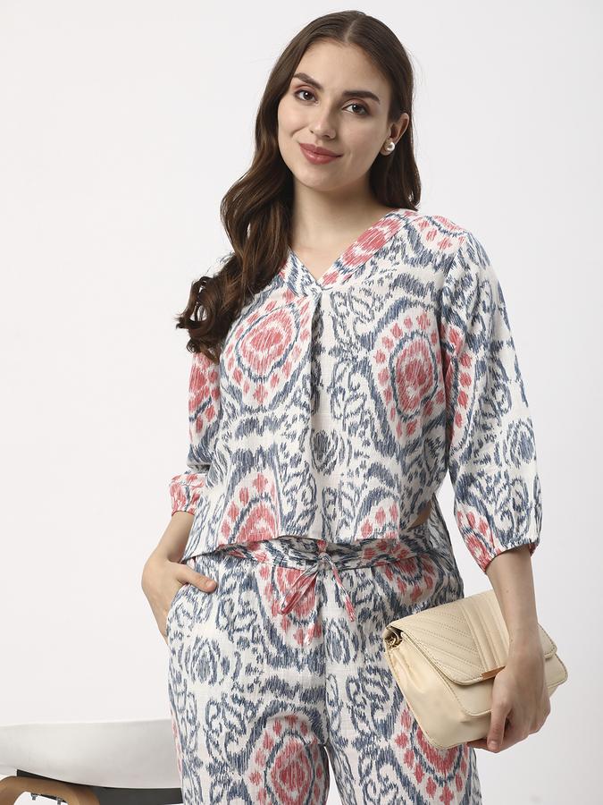 Women Printed V-Neck Suits & Sets