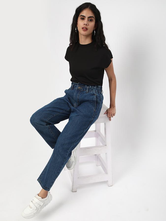 Women Mid-Wash Relaxed Fit Jeans  image number 1