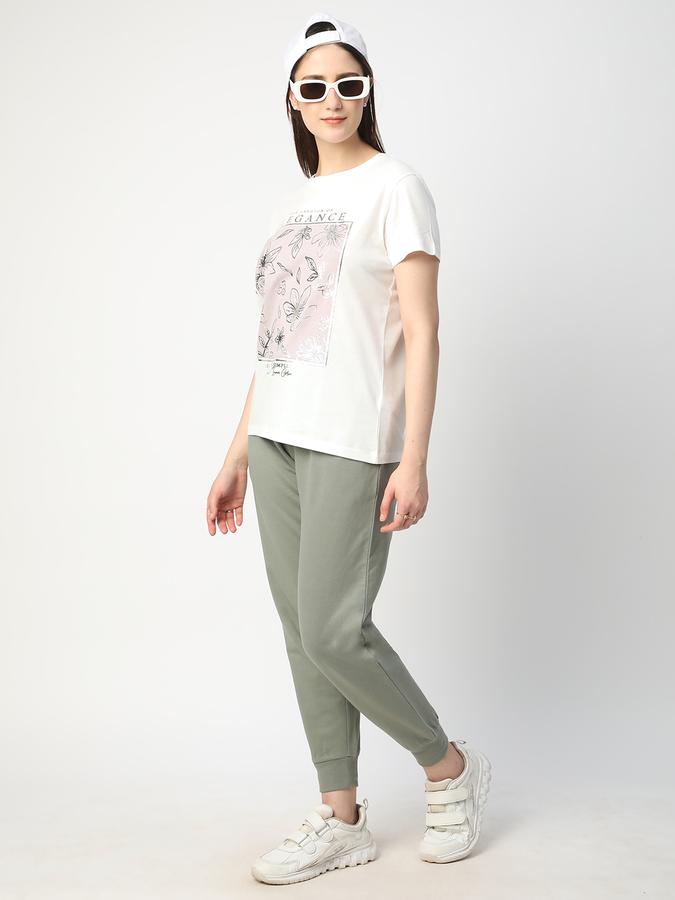 Self Design Women Round Neck T-Shirt image number 1