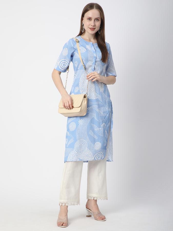 Women Printed Straight Kurta  image number 1