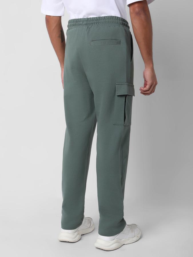 Men Straight Fit Flat-Front Pants image number 3