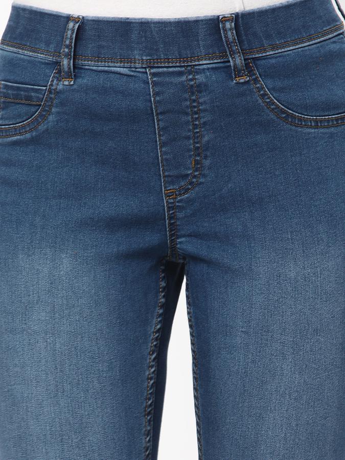 Women Mid-Wash Skinny Fit Jeggings  image number 3