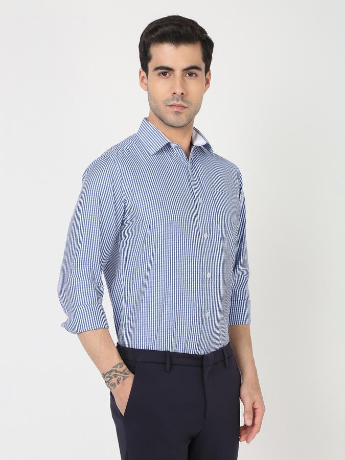 Men Slim Fit Shirt with Cutaway Collar image number 2