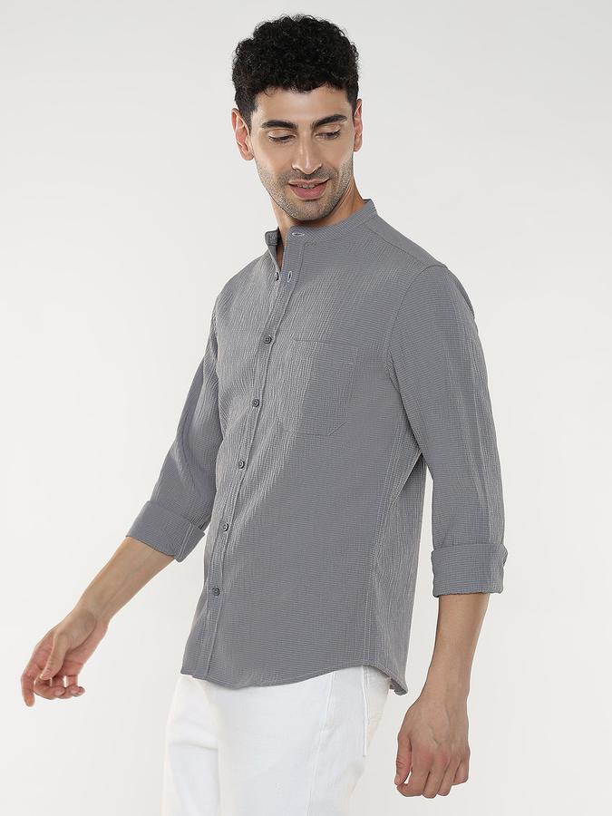 Men Self Design Casual Shirt image number 2