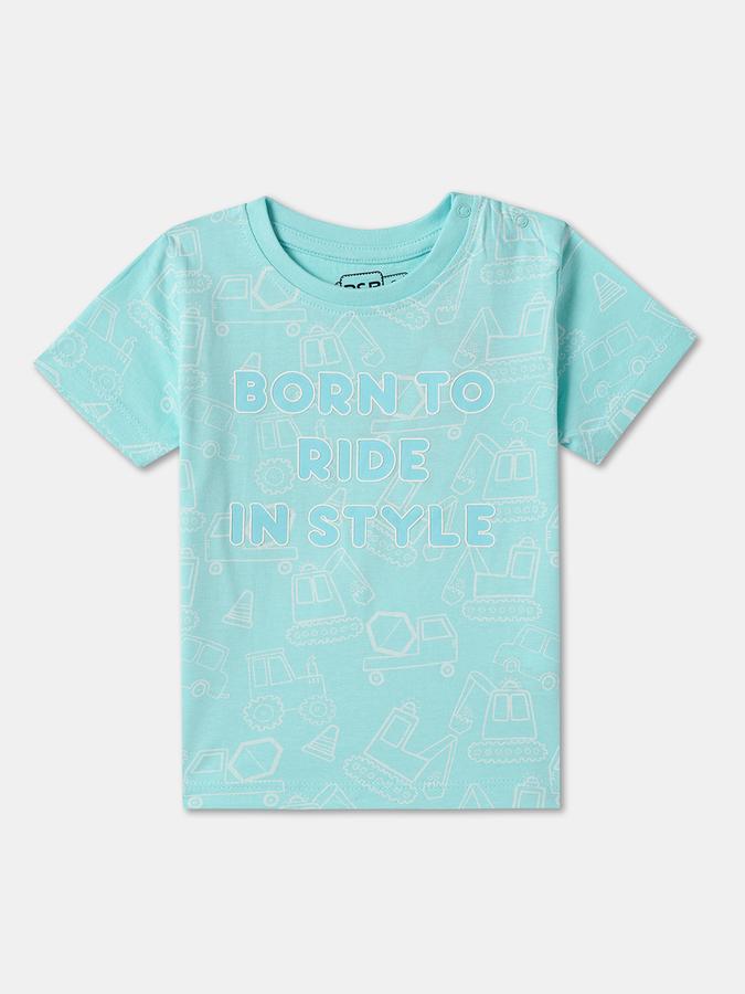 Baby Boys Printed Pure Cotton Regular T Shirt 