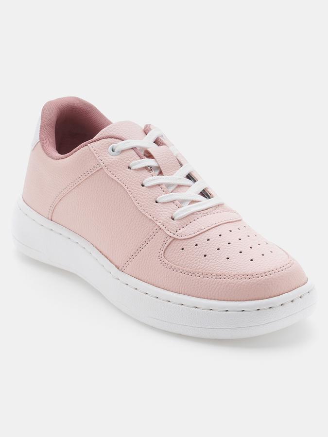 Women Lace-Fastening Sneakers with Round Shape Toes image number 2