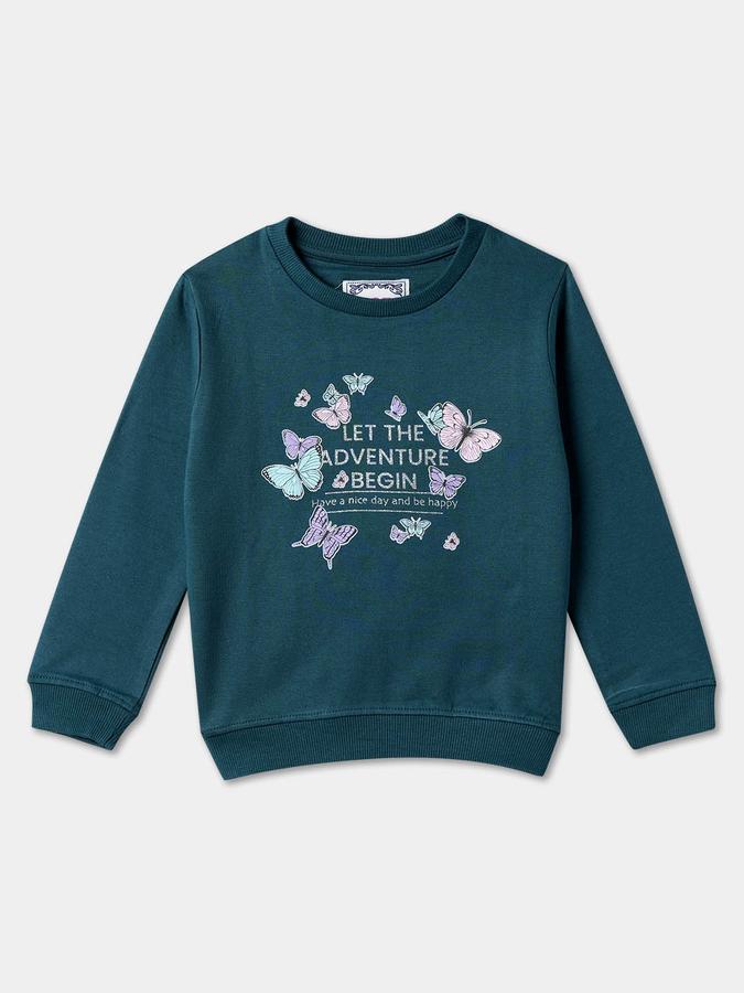 Full Sleeve Printed Girls Sweatshirt