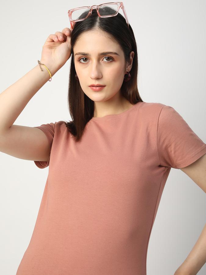 Solid Women Round Neck T-Shirt