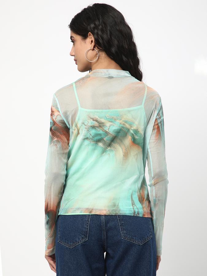 Women Printed High-Neck Top image number 2