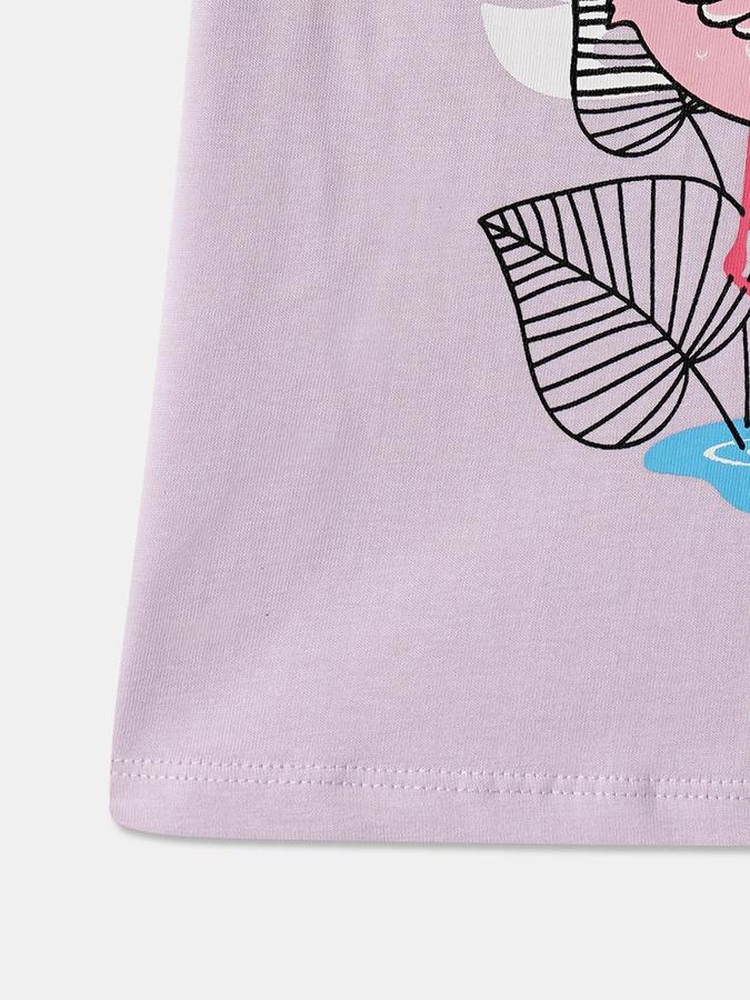 Baby Girls Graphic Print Pure Cotton Regular T Shirt image number 3