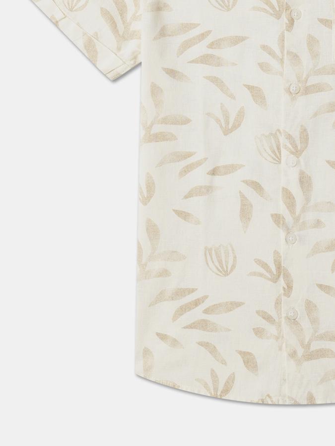 Boys Leaf Print Relaxed Fit Shirt image number 3