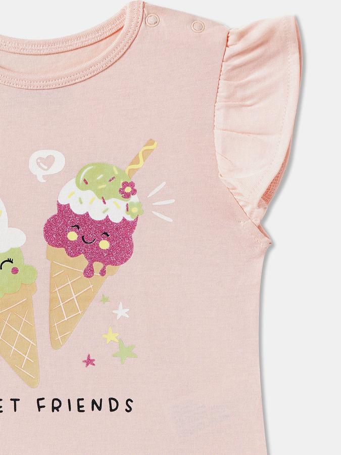 Baby Girls Graphic Print Pure Cotton Regular T Shirt  image number 2