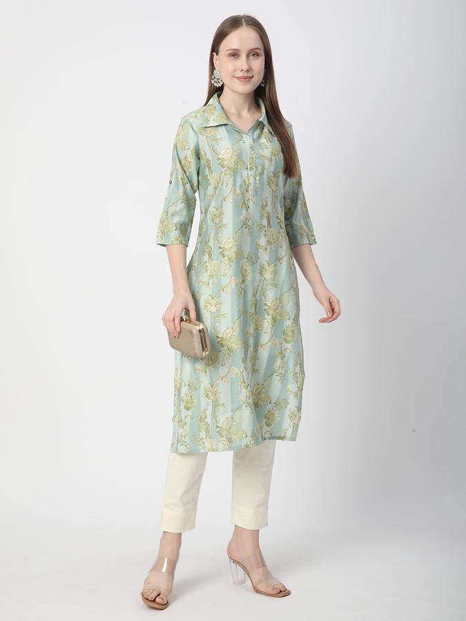 Women Printed Straight Kurta  image number 1