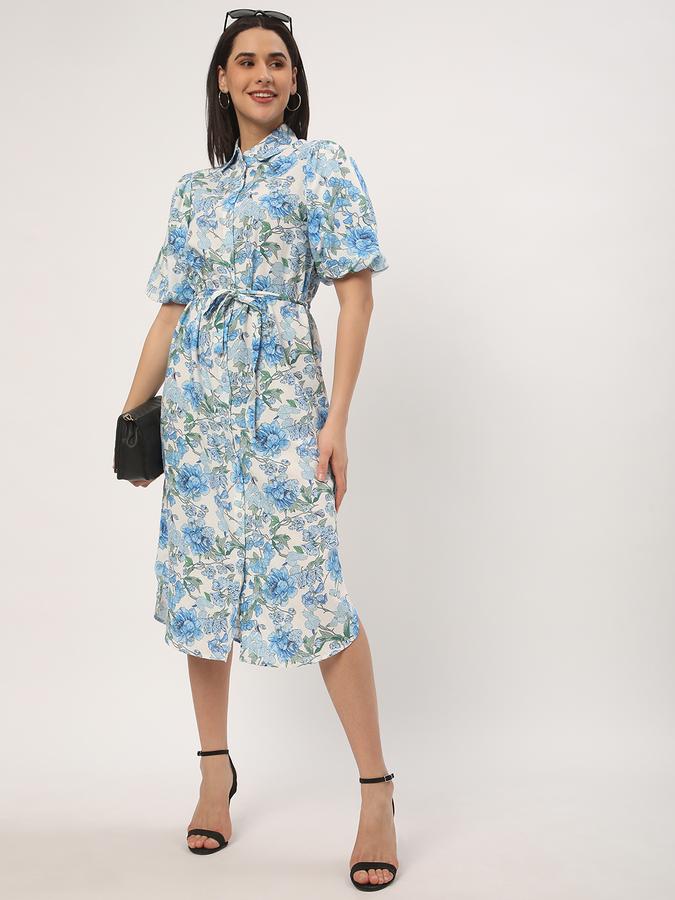 Women Floral Print A-Line Dress image number 1