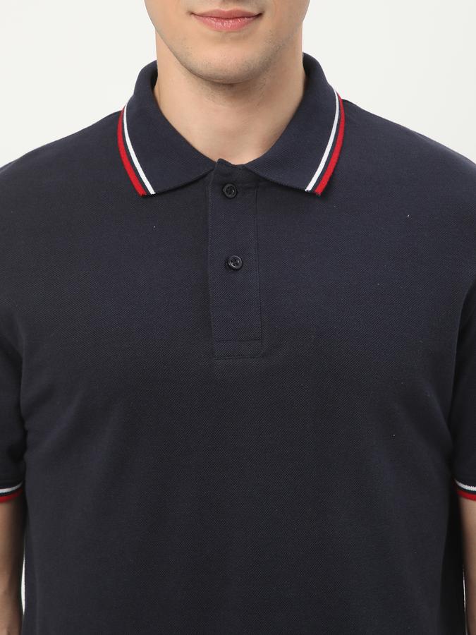 Men Regular Fit Polo T-Shirt with Short Sleeves image number 3