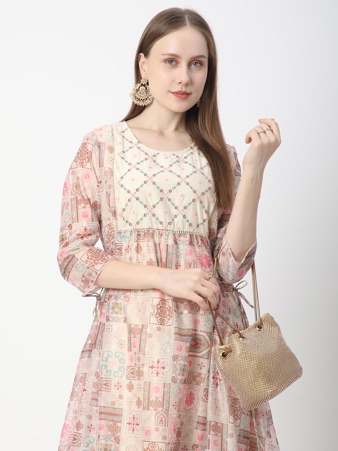 Women Printed Flared Kurta  image number 0