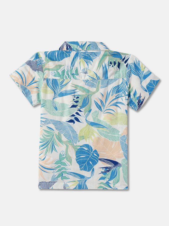 Boys Tropical Print Regular Fit Shirt image number 1