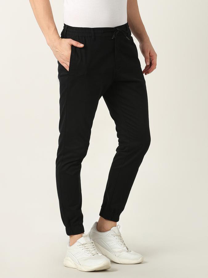 Men Slim Fit Flat-Front Trousers image number 2