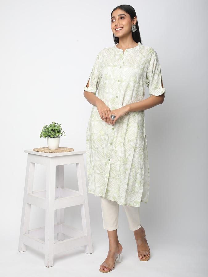 Women Printed Straight Kurta  image number 1