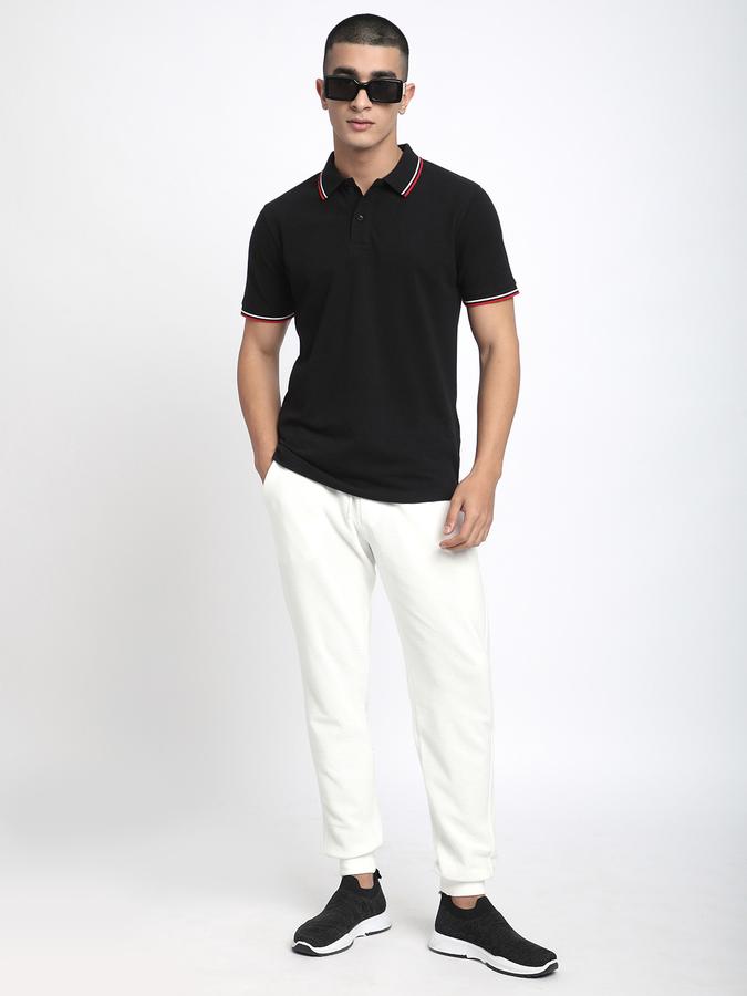 Solid Men Polo Neck T-Shirt image number 1