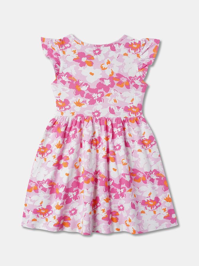 Girl Floral Print A-Line Dress image number 1