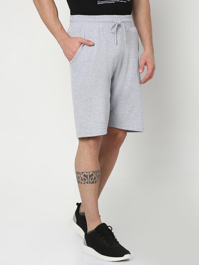 Men Regular Fit Knit Shorts with Insert Pockets image number 2