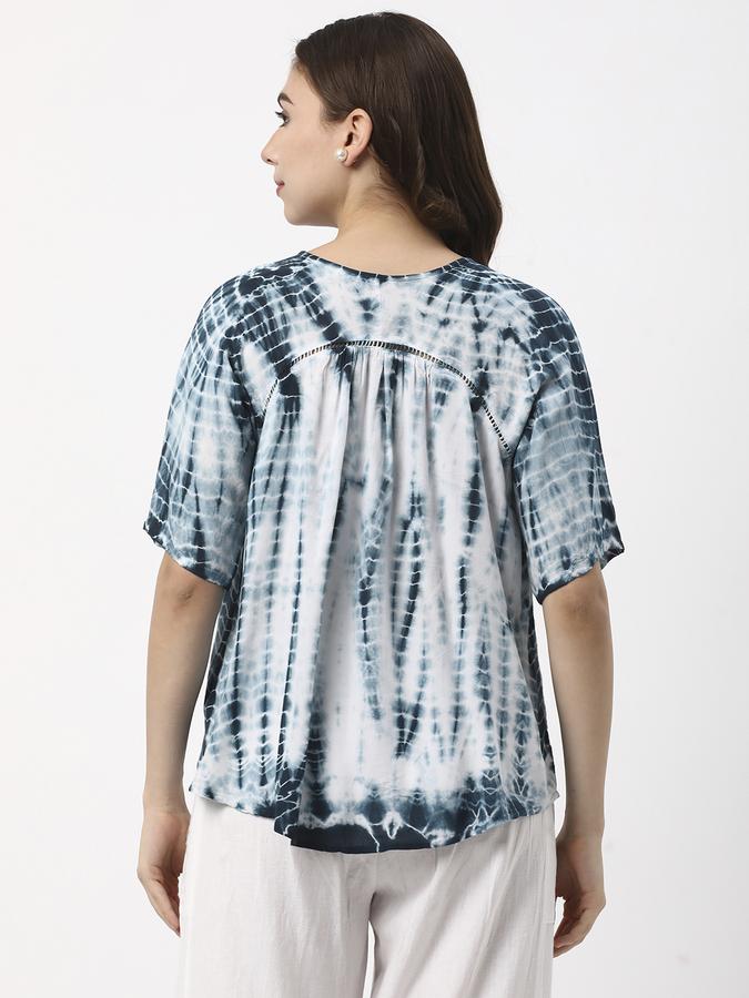 Women Tie And Dye V-Neck Tops & Tunics image number 2