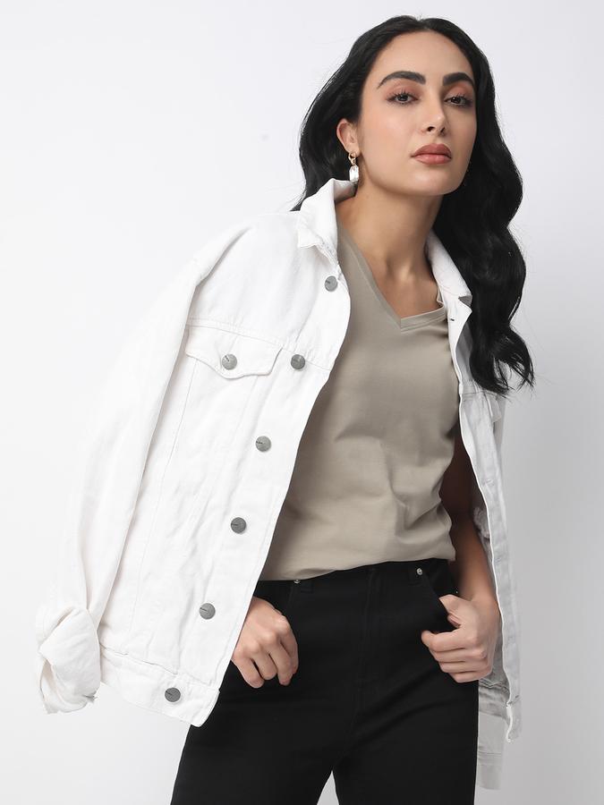 R&B Solid Women V Neck T-Shirt image number 0