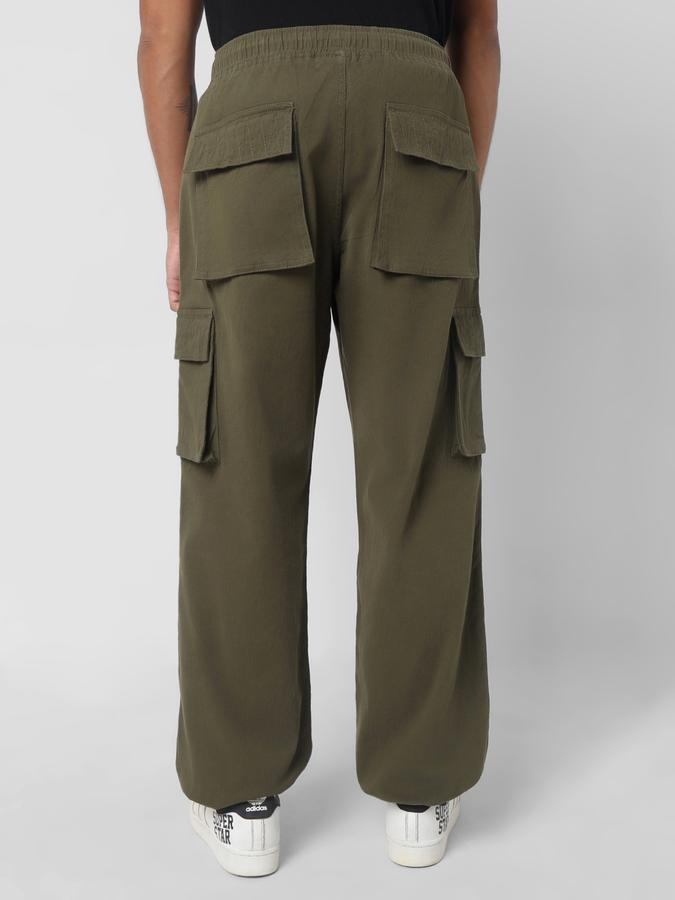 Men Straight Fit Flat-Front Pants image number 3