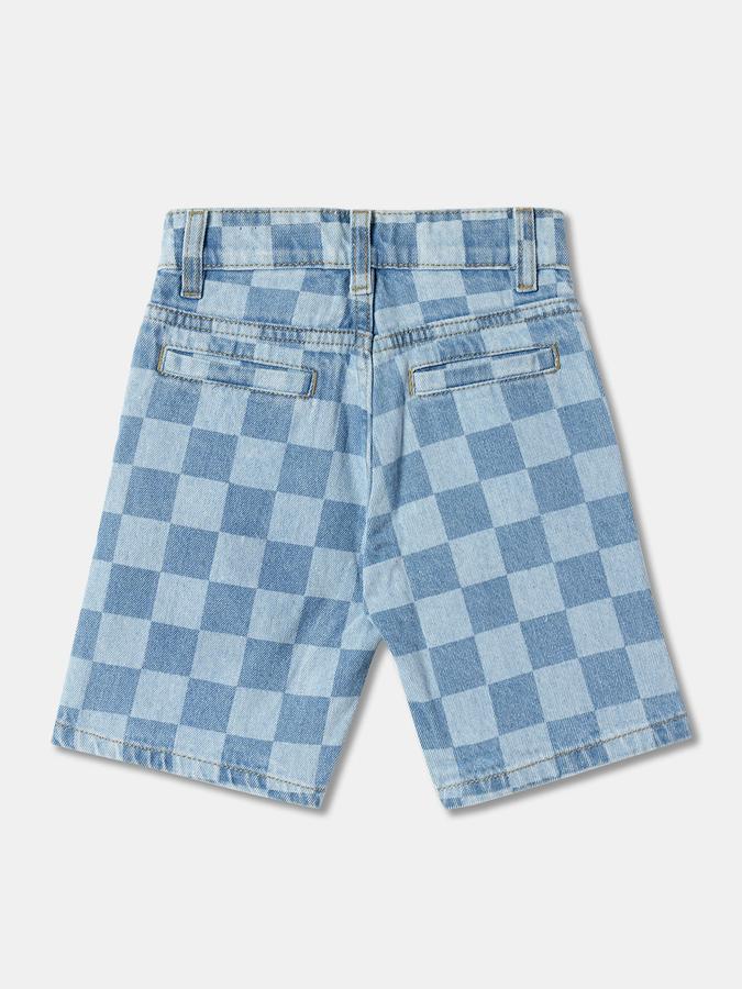 Checked Regular Fit Flat-Front Shorts image number 1