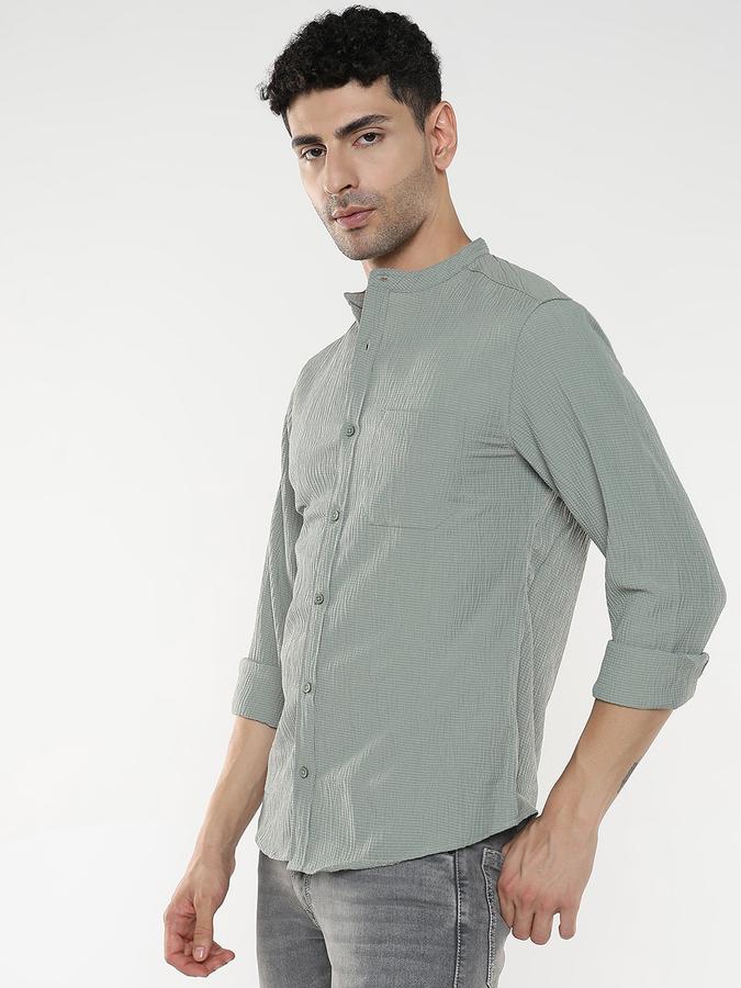 Men Self Design Casual Shirt image number 2