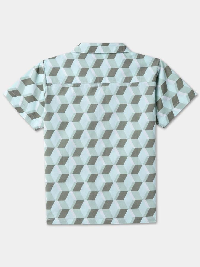 Boys Geometric Print Casual Shirt image number 1