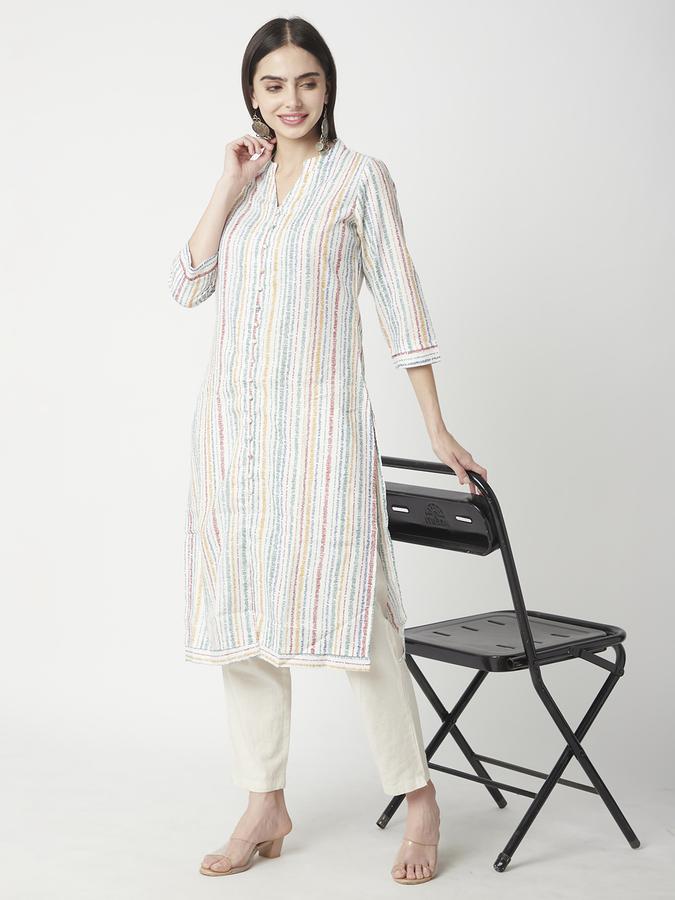 Women Floral Print A-line Kurta  image number 1